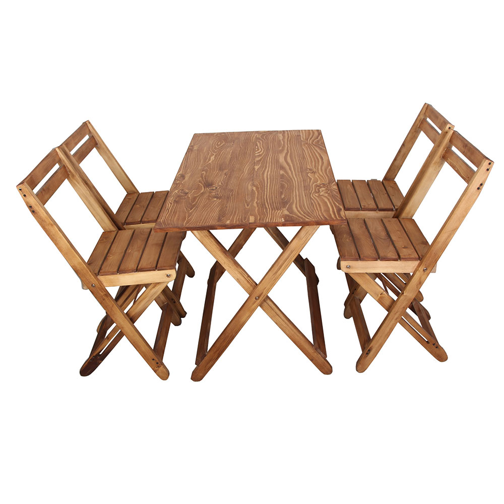 miz-sandali-choobi-tasho ست میز و صندلی تاشو چوبی